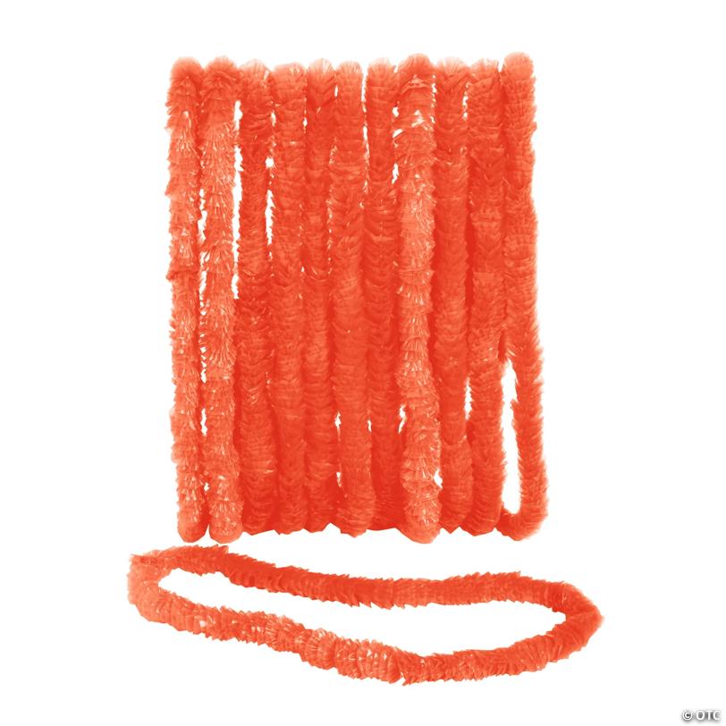 32" Bulk 50 Pc. Orange School Spirit Plastic Leis | USA Decoration®