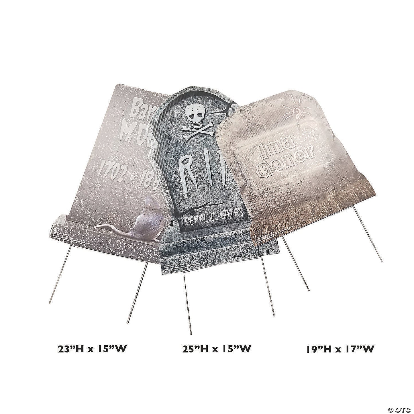 33" x 33" Tombstone Yard Signs - 3 Pc. | USA Decoration®