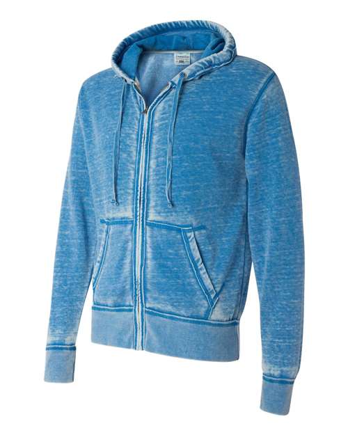 Vintage Zen Fleece Full-Zip Hooded Sweatshirt | USA Decoration