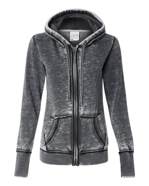 Women's Zen Fleece Full-Zip Hooded Sweatshirt | USA Decoration
