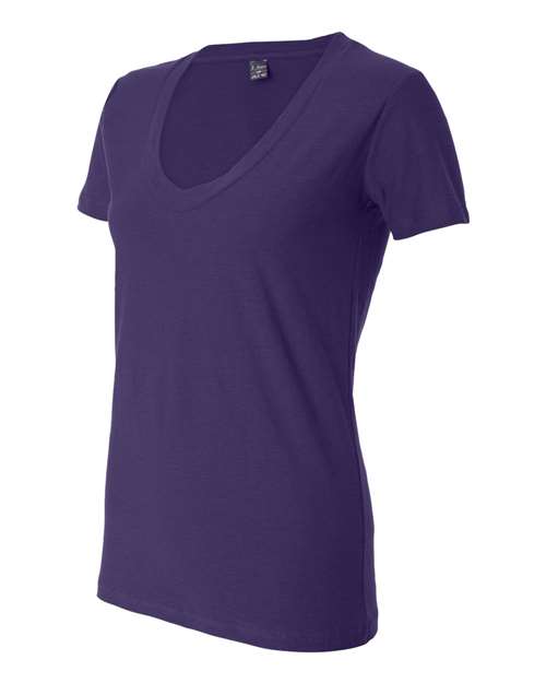 Women's V-Neck Slub T-Shirt | USA Decoration