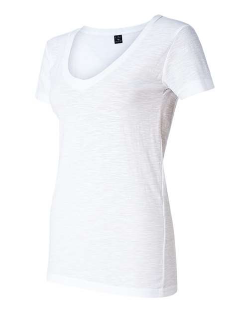 Women's V-Neck Slub T-Shirt | USA Decoration