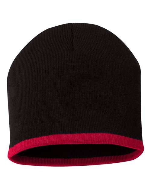 8" Bottom-Striped Beanie | USA Decoration