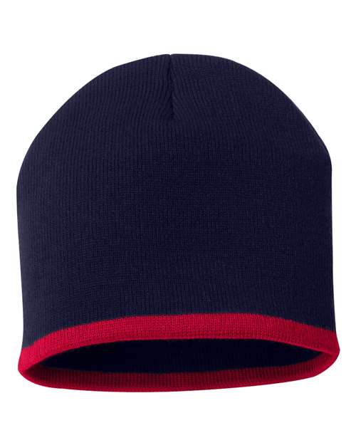 8" Bottom-Striped Beanie | USA Decoration