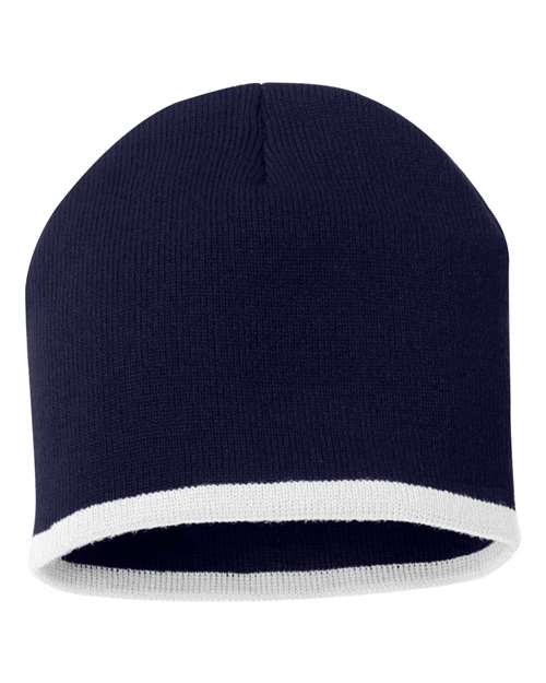 8" Bottom-Striped Beanie | USA Decoration