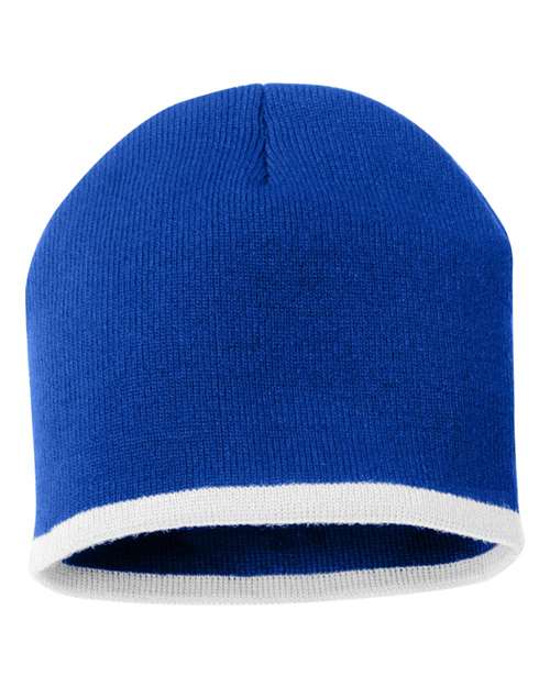 8" Bottom-Striped Beanie | USA Decoration