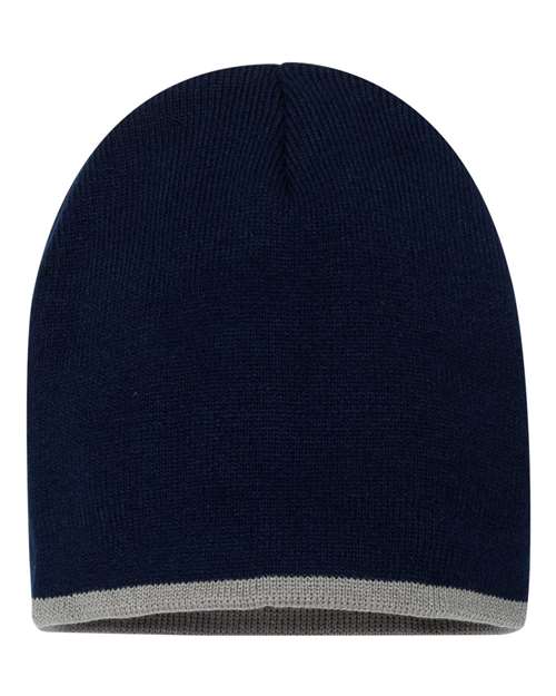 8" Bottom-Striped Beanie | USA Decoration