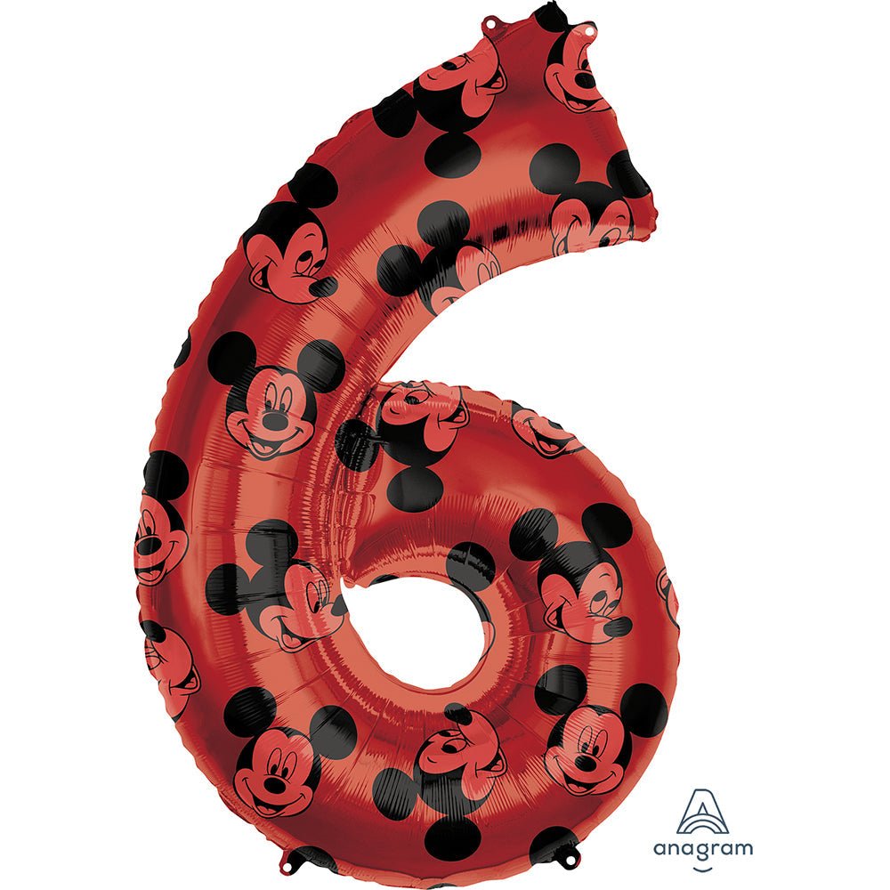 Mickey Mouse Number 6 Foil Balloon