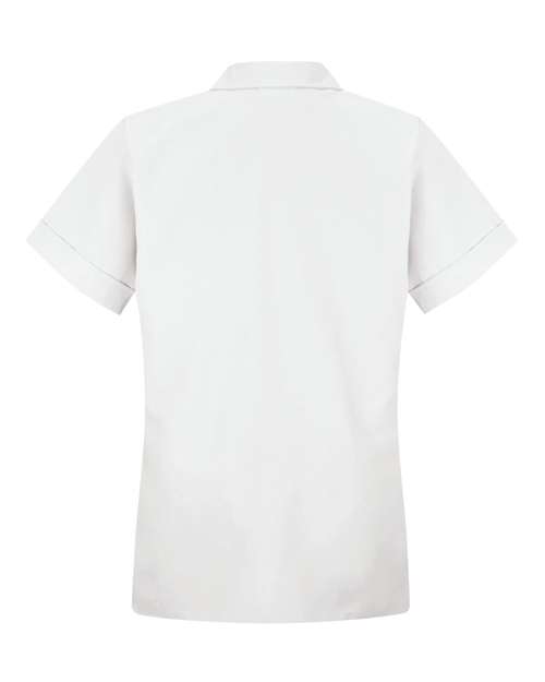 Women's Loose Fit Short Sleeve Button Smock | USA Decoration
