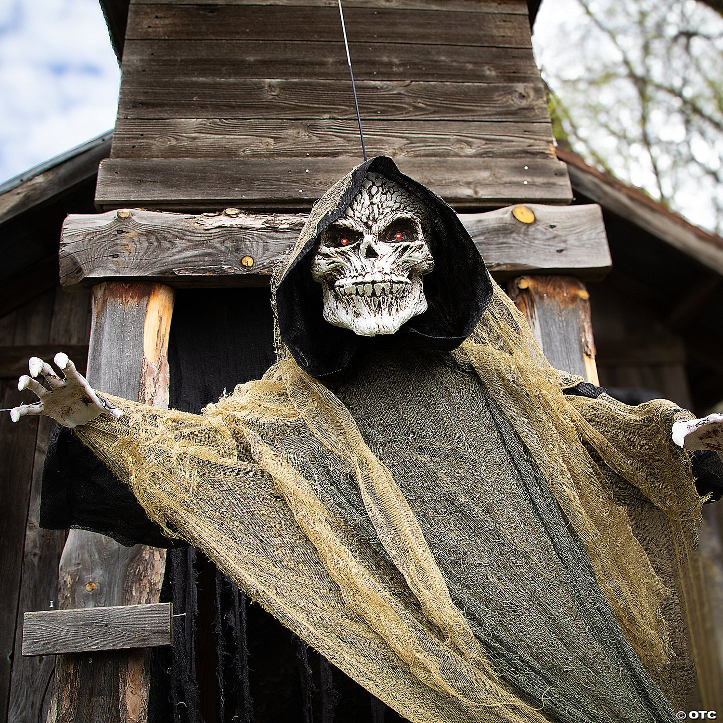 35 1/4" x 6 Ft. Hanging Grim Reaper Animated Prop Halloween Decoration | USA Decoration®