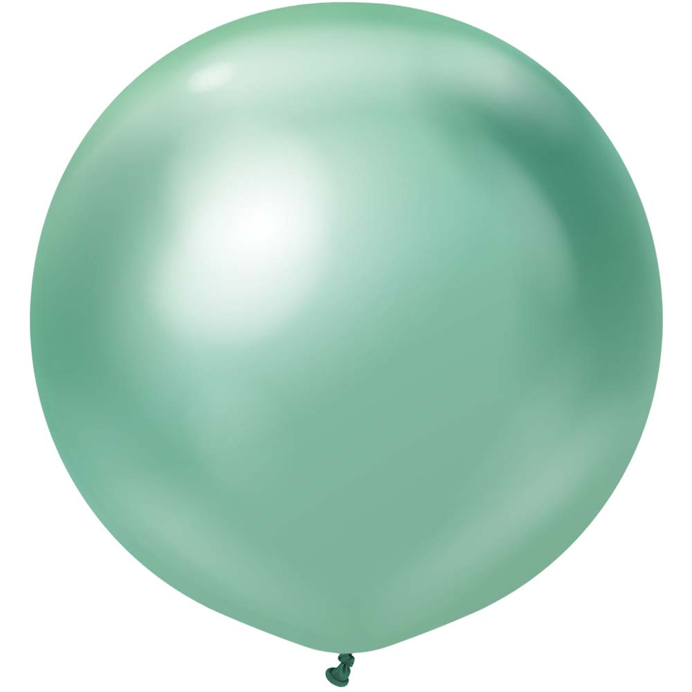 36 Inch Mirror Green Latex Balloons