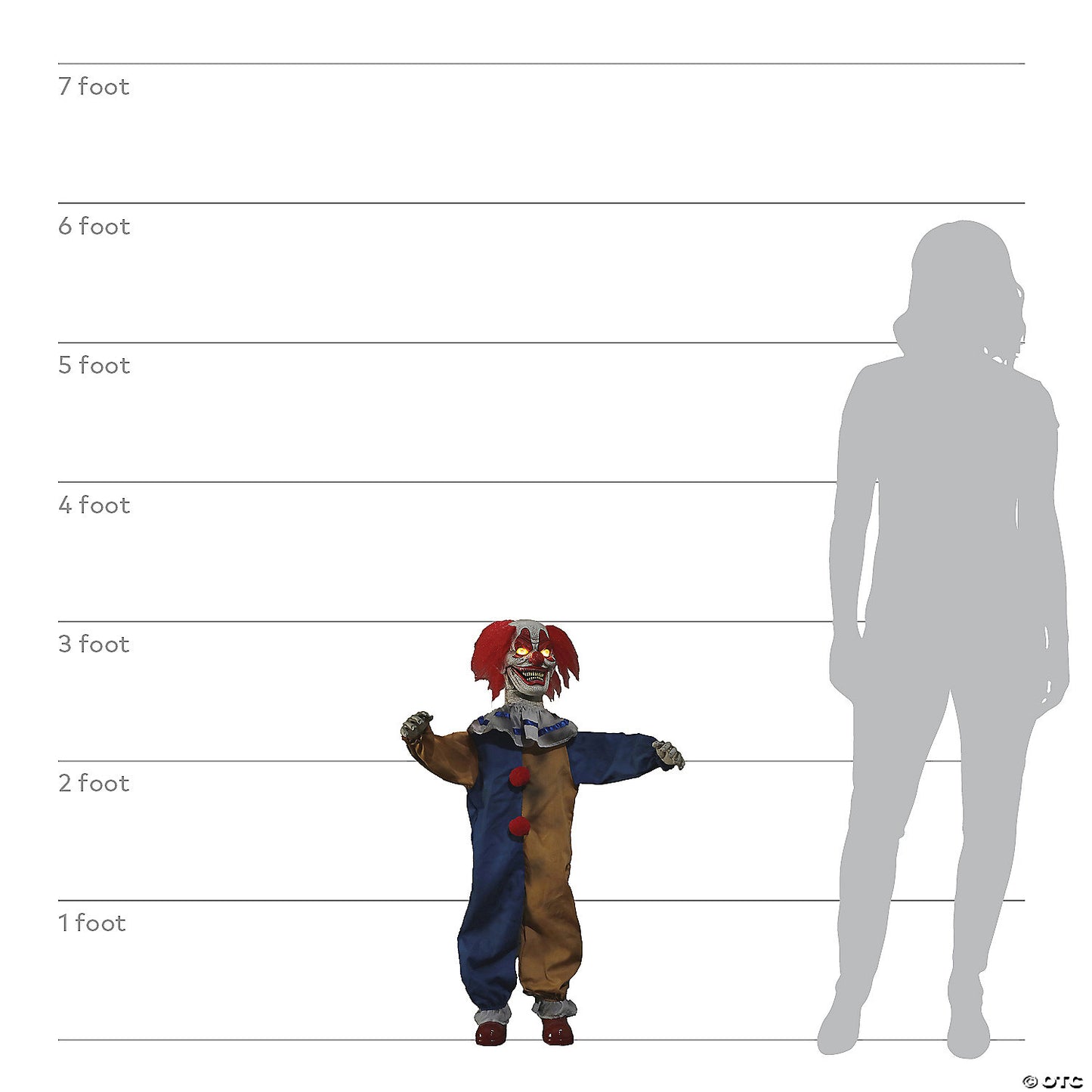 36" Little Top Clown Animated Prop | USA Decoration®