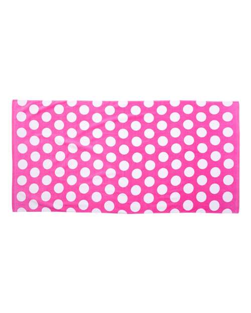 Polka Dot Velour Beach Towel | USA Decoration