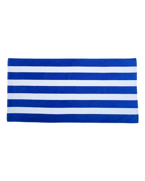 Cabana Stripe Velour Beach Towel | USA Decoration