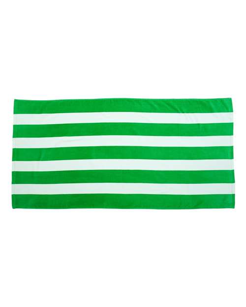 Cabana Stripe Velour Beach Towel | USA Decoration