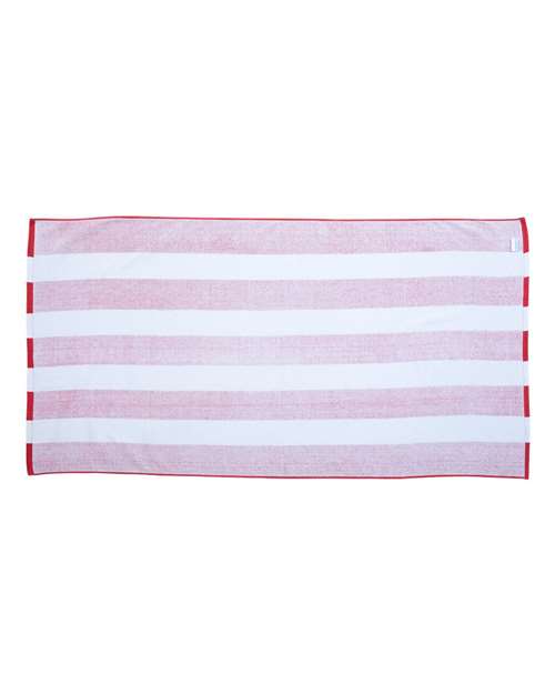 Cabana Stripe Velour Beach Towel | USA Decoration
