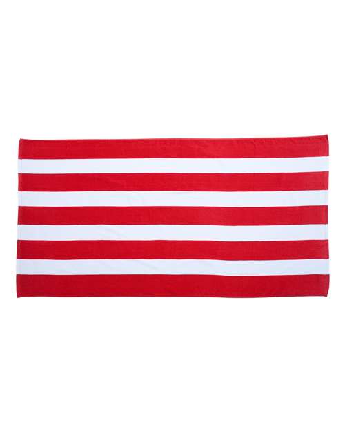 Cabana Stripe Velour Beach Towel | USA Decoration