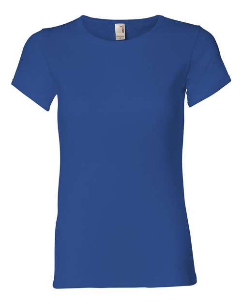Women's 1×1 Baby Rib Scoop T-Shirt | USA Decoration