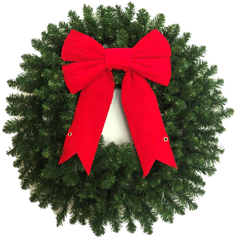 Christmas Wreath hanging on a front door