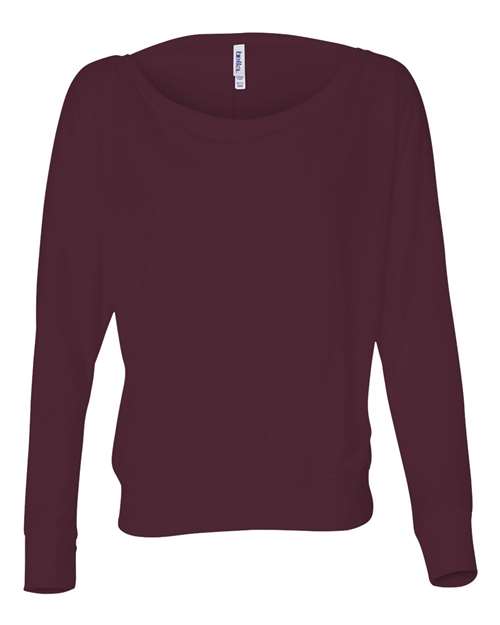 Women’s Flowy Off Shoulder Long Sleeve Tee | USA Decoration