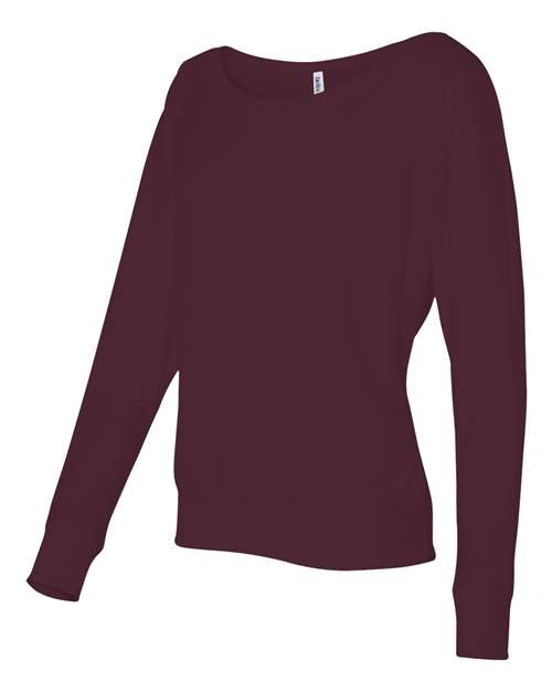 Women’s Flowy Off Shoulder Long Sleeve Tee | USA Decoration