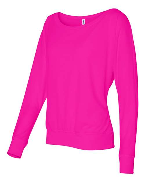 Women’s Flowy Off Shoulder Long Sleeve Tee | USA Decoration