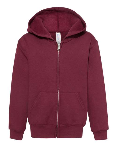 NuBlend® Youth Full-Zip Hooded Sweatshirt | USA Decoration