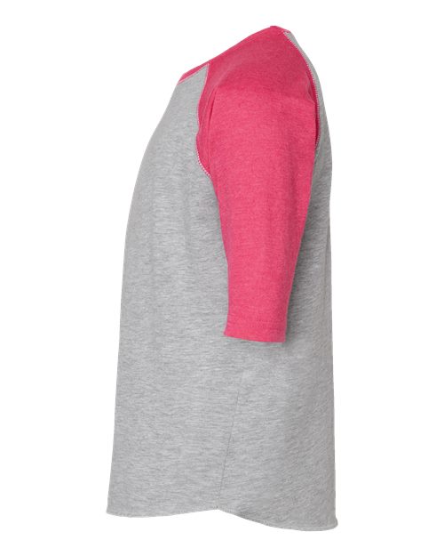 Youth Baseball Fine Jersey Three-Quarter Sleeve Tee | USA Decoration