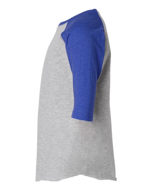 Youth Baseball Fine Jersey Three-Quarter Sleeve Tee | USA Decoration