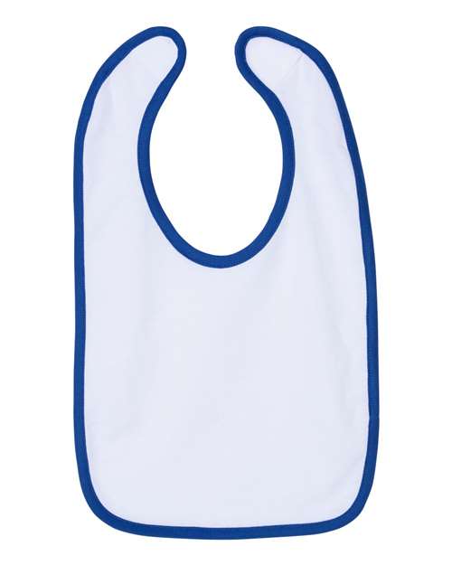 Infant Contrast Trim Premium Jersey Bib | USA Decoration