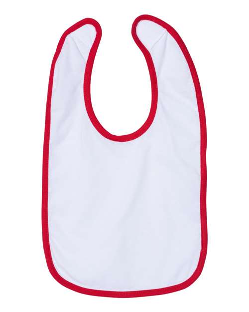 Infant Contrast Trim Premium Jersey Bib | USA Decoration
