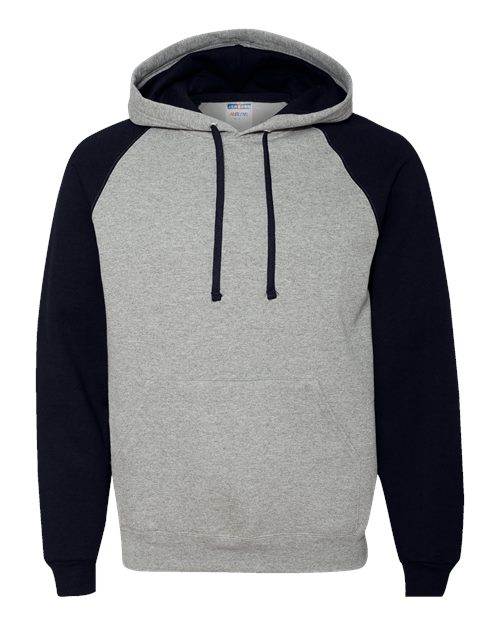 Nublend® Colorblocked Raglan Hooded Sweatshirt | USA Decoration
