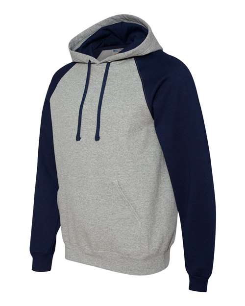 Nublend® Colorblocked Raglan Hooded Sweatshirt | USA Decoration