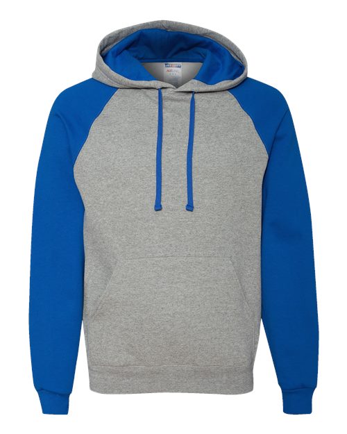 Nublend® Colorblocked Raglan Hooded Sweatshirt | USA Decoration