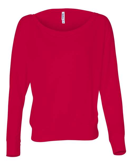 Women’s Flowy Off Shoulder Long Sleeve Tee | USA Decoration