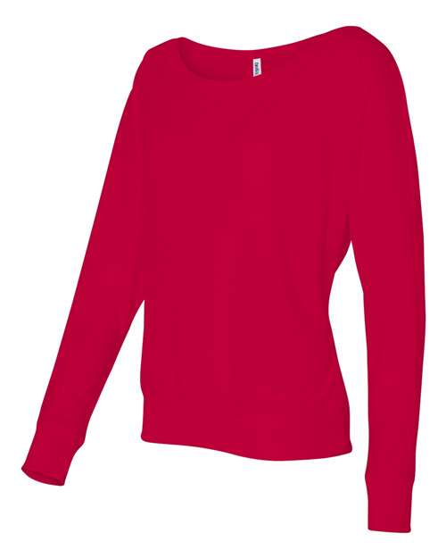Women’s Flowy Off Shoulder Long Sleeve Tee | USA Decoration