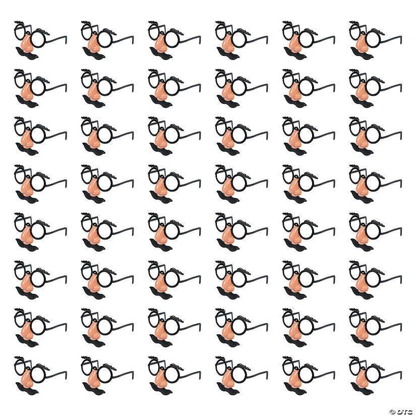 Bulk 48 Pc. Kids Nose, Eyebrows & Mustache Plastic Glasses