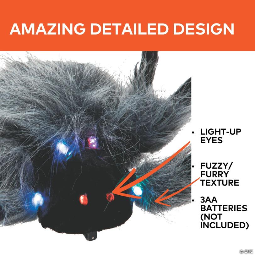 39 1/4" Walking Light-Up Spider Halloween Decoration