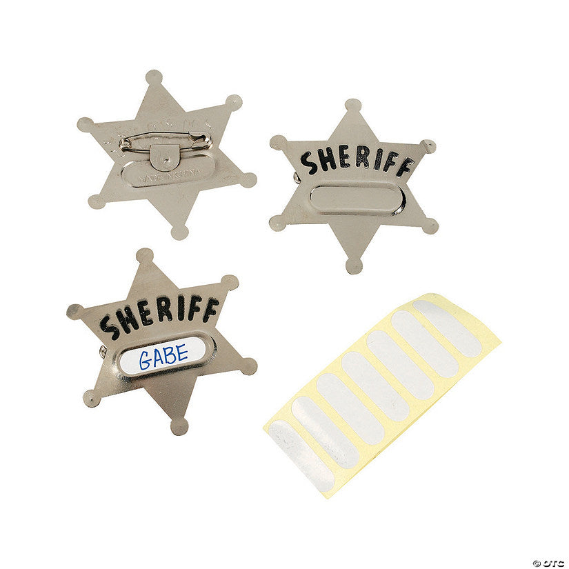 Sheriff Badges- 12 Pc. | USA Decoration®