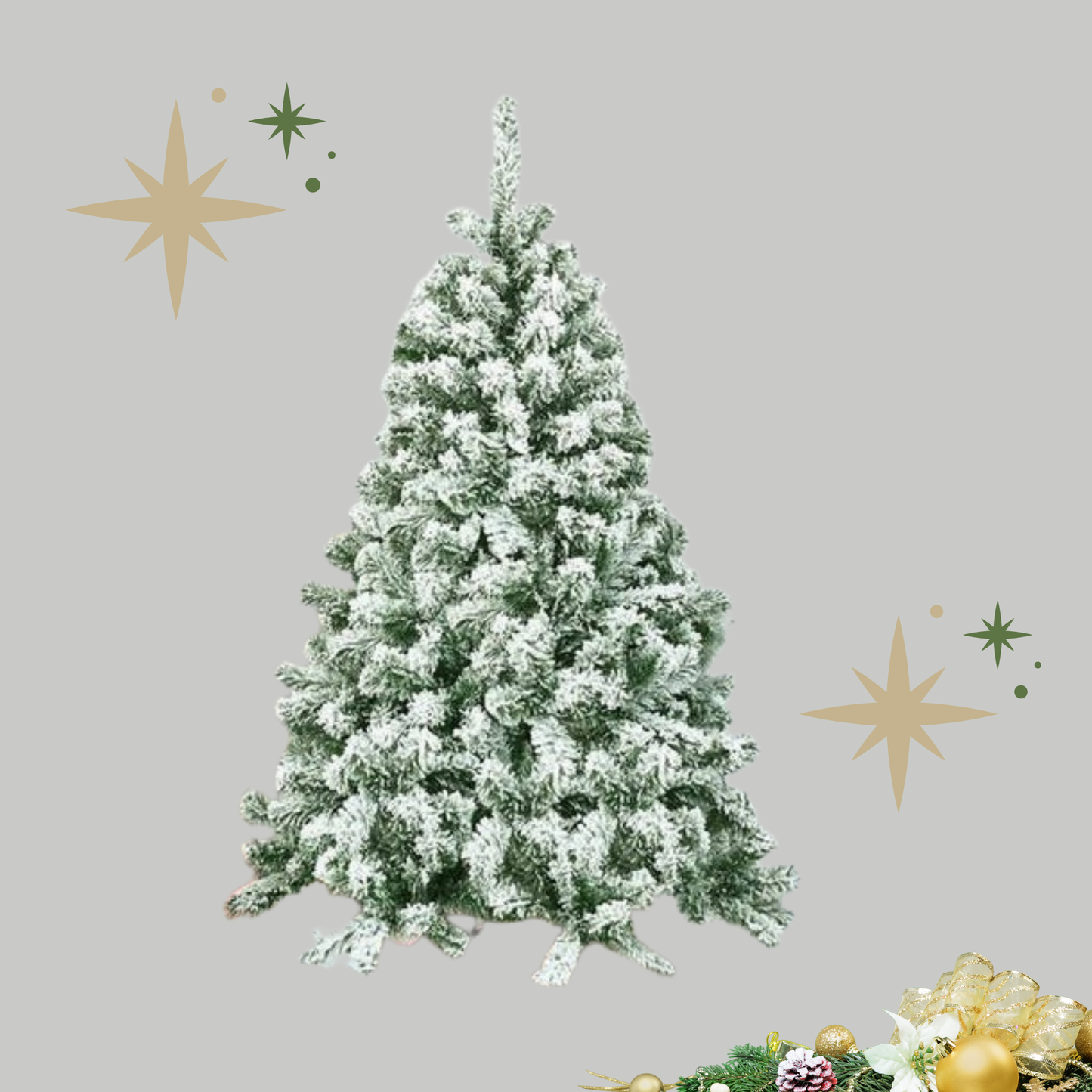 4ft Snow Flock Christmas Tree