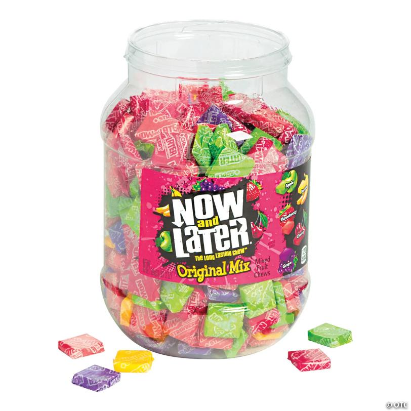 3 Lb. 12 oz. Bulk 400 Pc. Now & Later Assortment Candy Jar