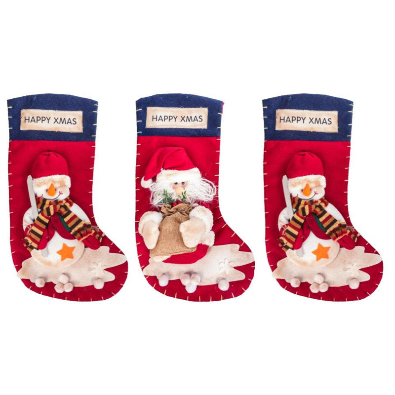 3 Piece Classic Christmas Stockings