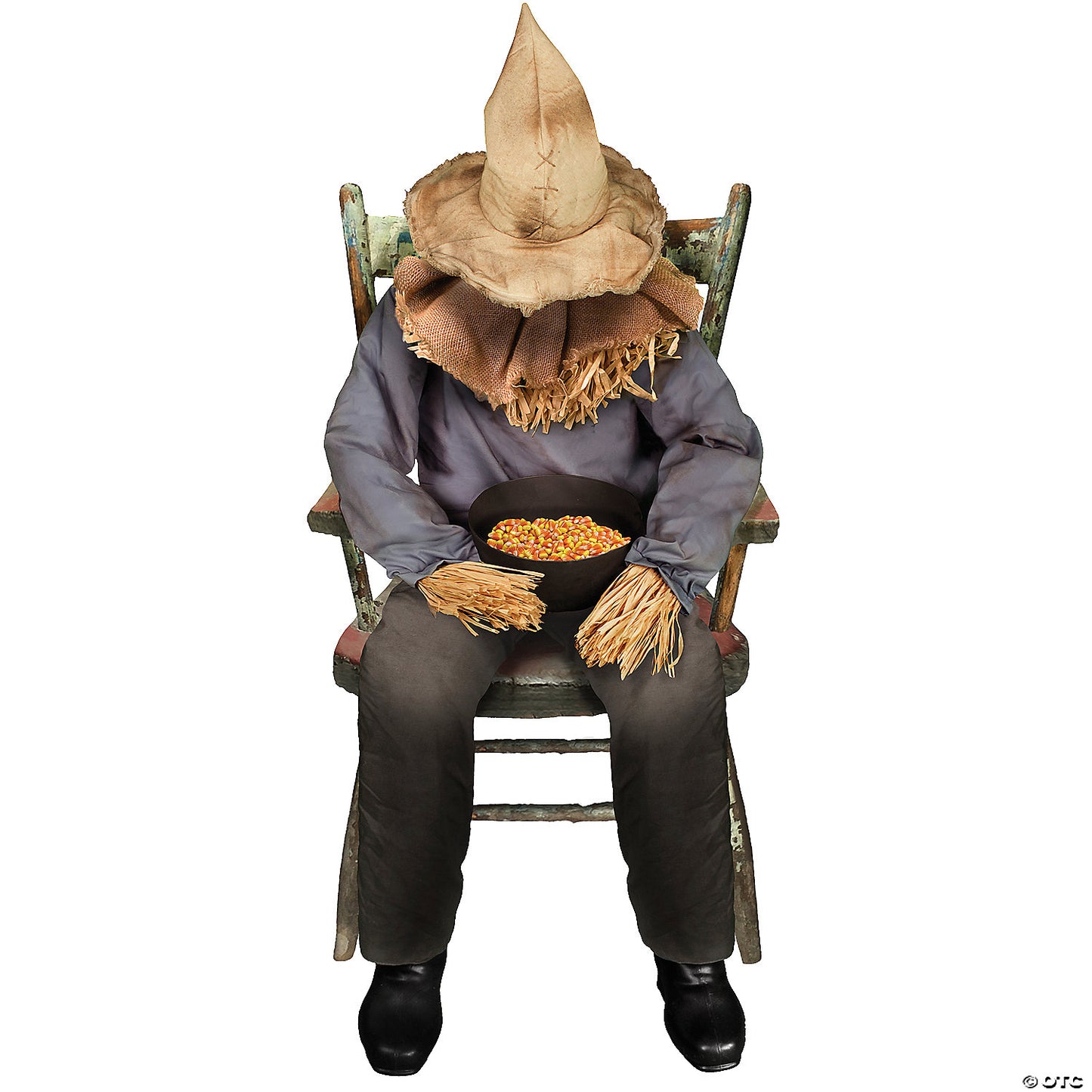 4 Ft. 5" Sitting Animated Scarecrow Prop Halloween Decoration | USA Decoration®
