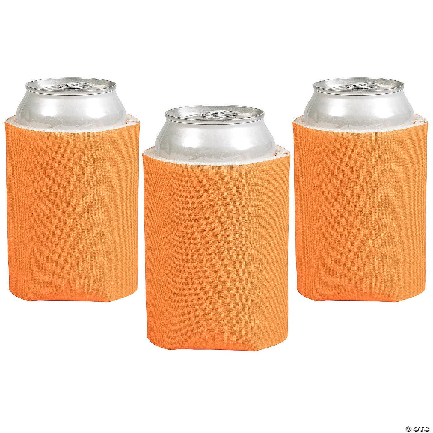 Per Dozen: 4" x 5 1/4" Soild Color Orange Foam Standard Can Coolers - 12 Pc. | USA Decoration®