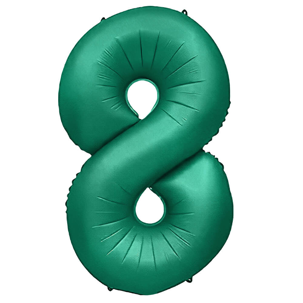 32 inch NUMBER 8 - METAL BALLOONS - GREEN | USA Decoration®