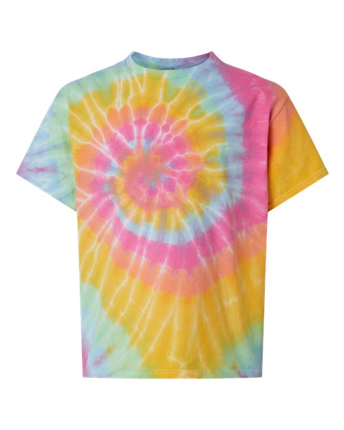 Youth Multi-Color Spiral Tie-Dyed T-Shirt | USA Decoration