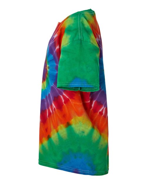 Youth Multi-Color Spiral Tie-Dyed T-Shirt | USA Decoration