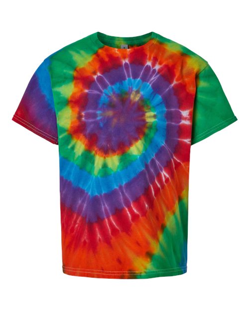 Youth Multi-Color Spiral Tie-Dyed T-Shirt | USA Decoration