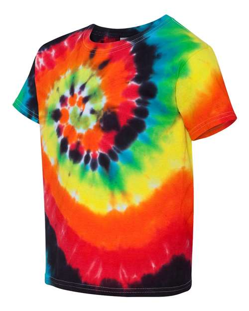 Youth Multi-Color Spiral Tie-Dyed T-Shirt | USA Decoration