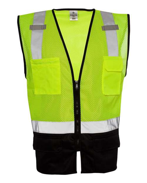 Black Bottom Mesh Class 2 Vest | USA Decoration